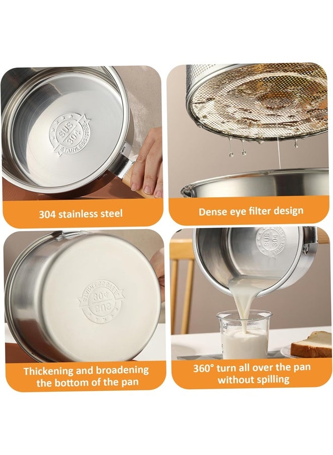 HQ-GAMING Deep Fryer Pot Stainless Steel Frying Pan with Strainer Basket and Handle Oil Strainer Pot with Clip Food Cooking Pot With Lid Deep Fry Pan for Home Use Stovetop Fryer for Frying Fish Shrimp Chicken and Fries - Image 5